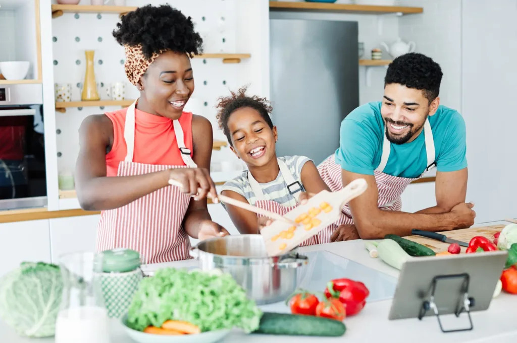 family cooking